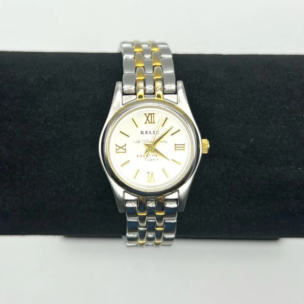Vintage Relic Gold and Silver Watch Working